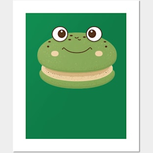 Funny Macaron Frog Posters and Art